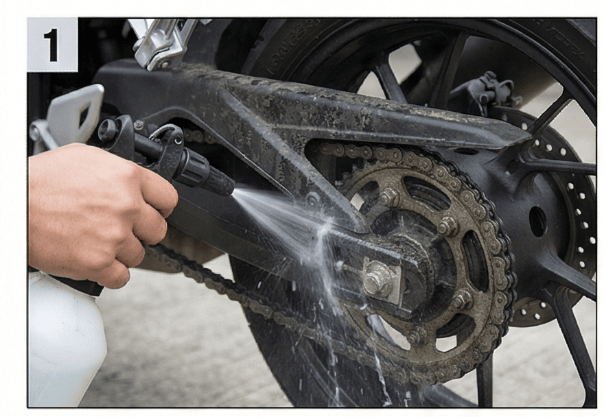 step 1 of chain care